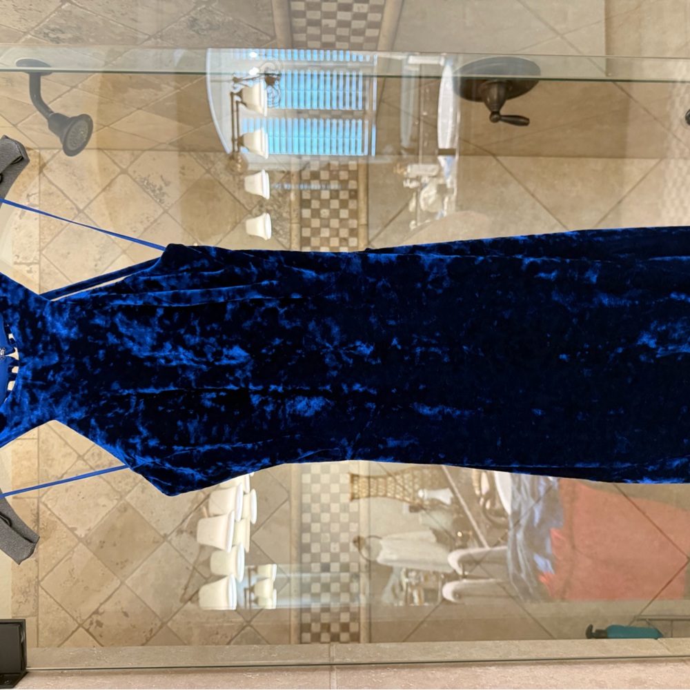 Morgan & Co. Royal Blue Velvet Gown
